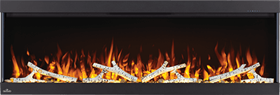 Trivista™ Pictura 50 Three-Sided Wall Hanging Electric Fireplace - NEFL50H-3SV