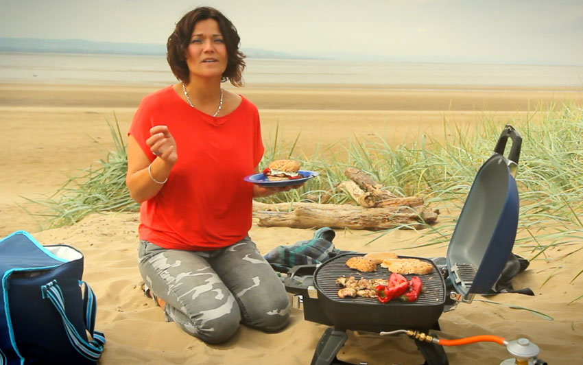 Serve the chicken burgers with your favorite beachy sides - Gen Taylor Recipe Video