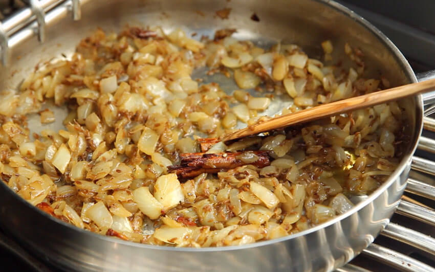 Caramelize the onion in melted butter - Gen Taylor Recipe Video
