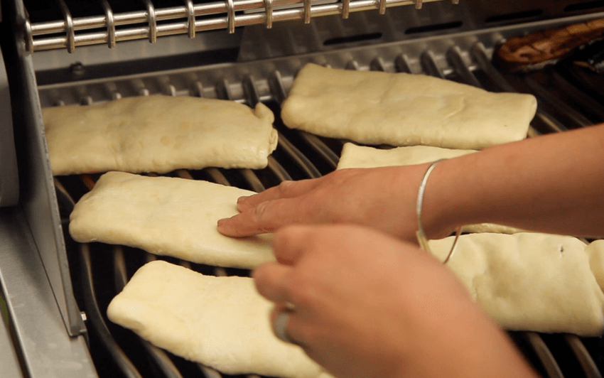 Grill the stuffed flatbreads for 2 to 3 minutes per side