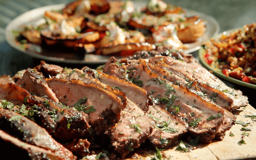 Serve the lamb with the cooked squash and jeweled rice - Gen Taylor Recipe Video