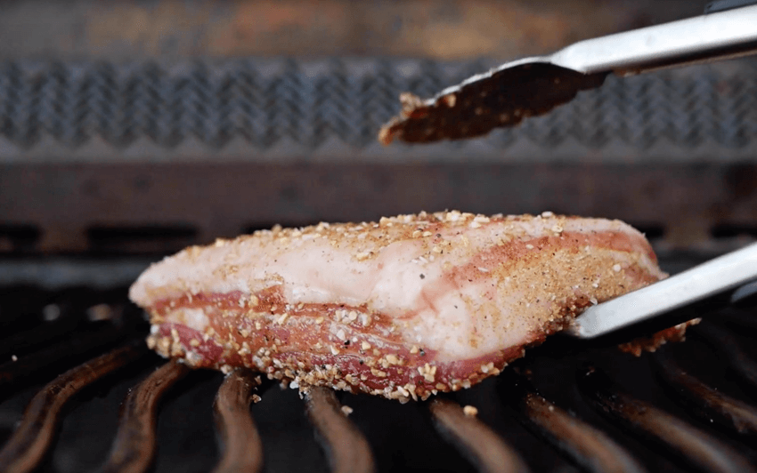 Crispy Asian Pork Belly - Grill using indirect heat for 90 minutes