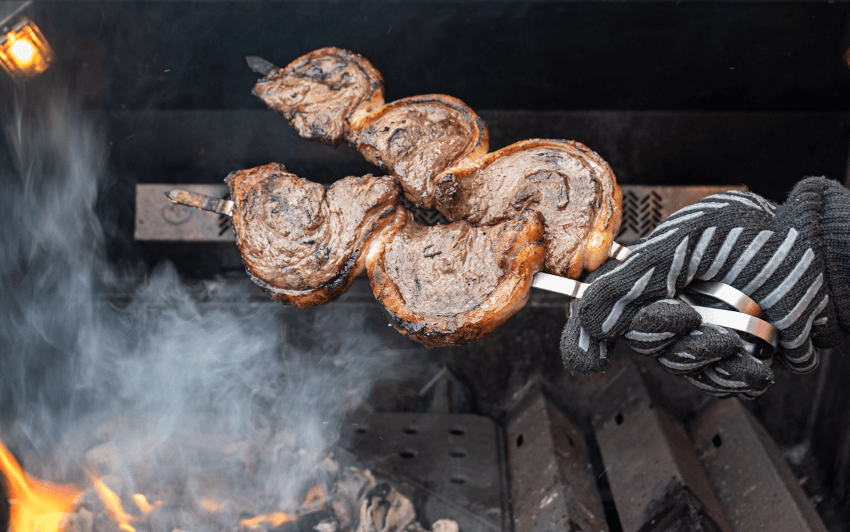 Picanha, Brazilian Style Steak - coals won't stick