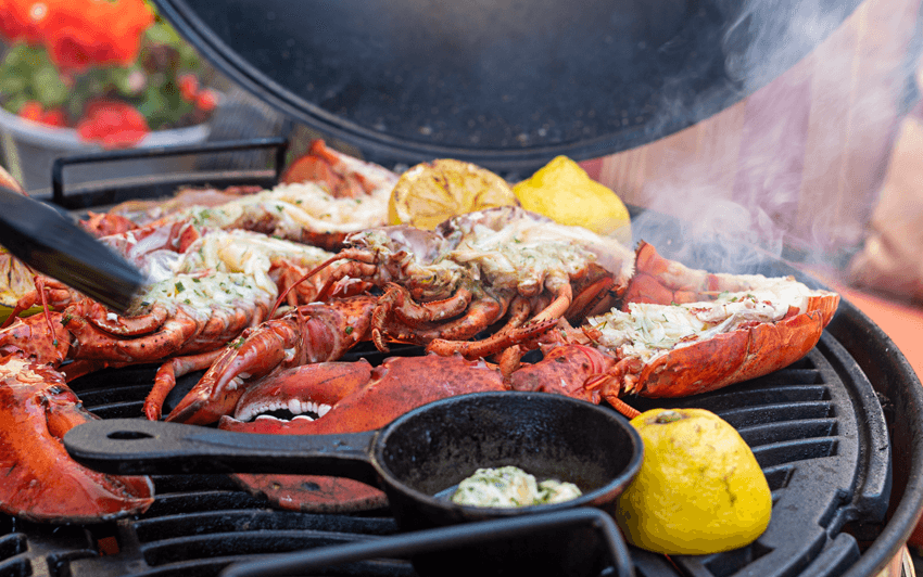 RecipeBlog - Charcoal Grilled Lobster - Brush with compound butter