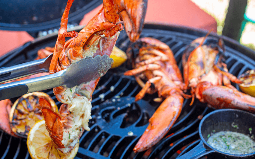 RecipeBlog - Charcoal Grilled Lobster - Remove from grill