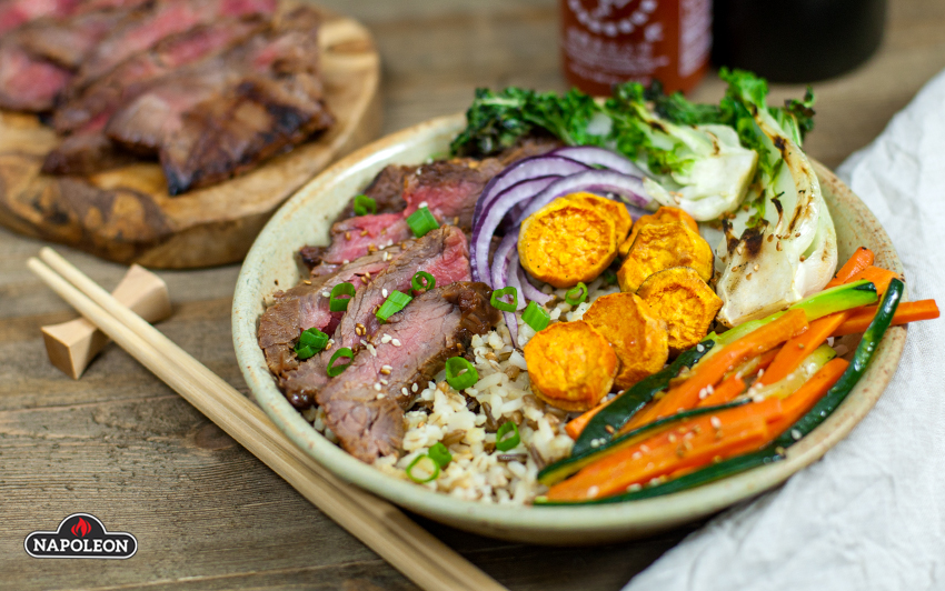 Serve 3 - Healthy BBQ Beef & Grain Bowl With Bok Choi