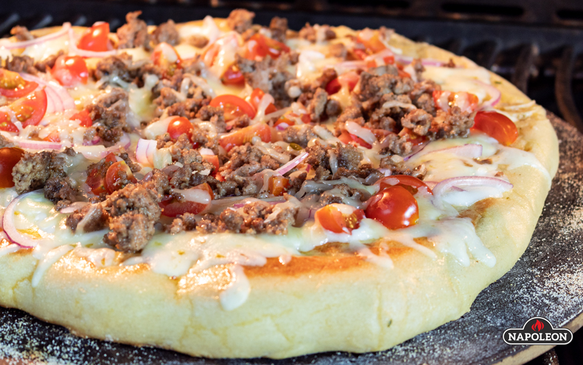 Step - BBQ Pizza - BBQ Lamb Pizza With Homemade Donair Sauce