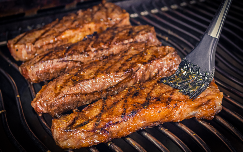 recipeBlog - NewYear Strip Steaks - Baste