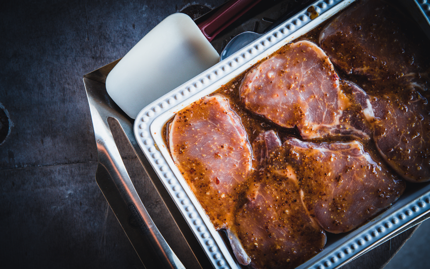 Recipe Blog - Honey Mustard Pork Chops - prep for grill
