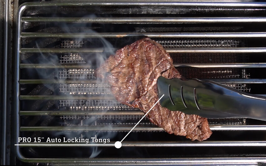 Grill the steak on the Sizzle Zone