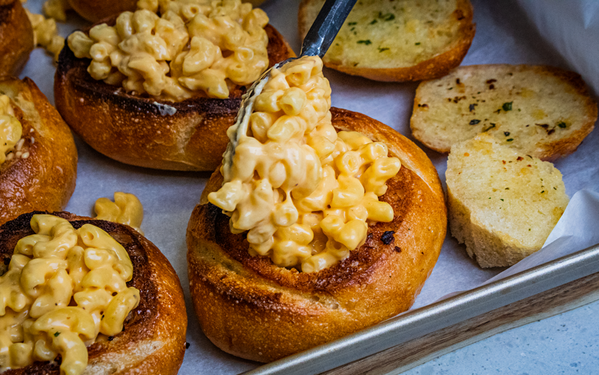 Recipe Blog - Mac N Cheese Bowls - fill
