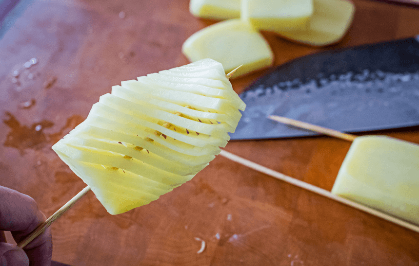 Recipe Blog - Wagyu Sandwich Accordion Potato - Potato1