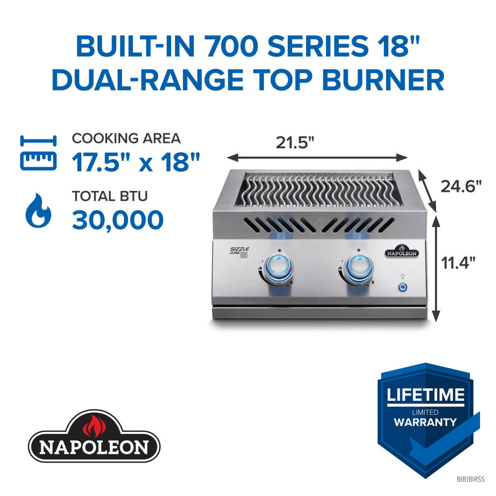 Gallery Image 1 - Built-in 700 Series Dual Infrared Burner