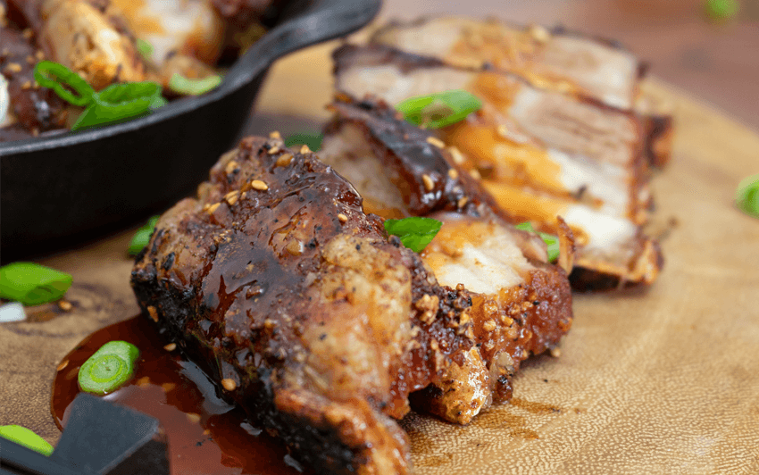 Crispy Asian Pork Belly - The sweet and slightly spicy sauce brings everything together
