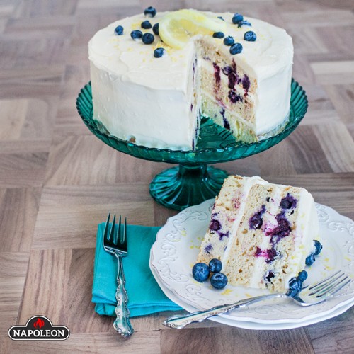 Blog - How to Bake On A BBQ - Lemon Blueberry Cake