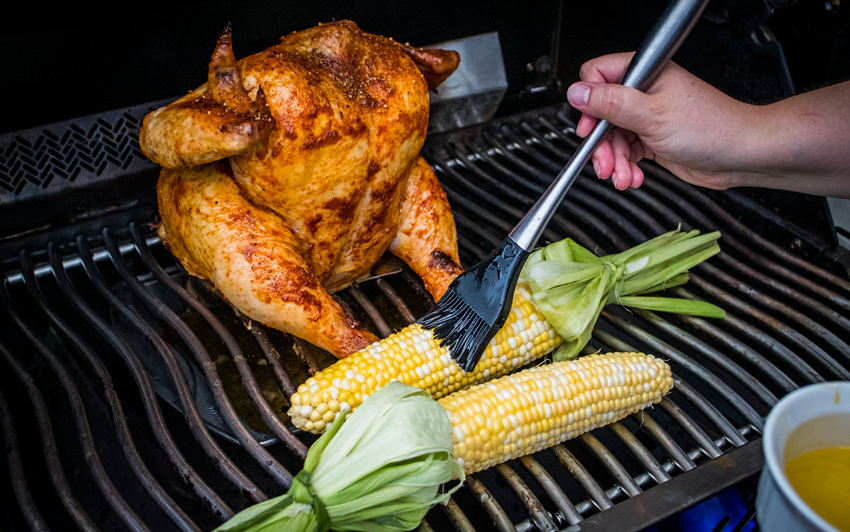 Recipe Blog - Memphis Style Beer Can Chicken - Grill2
