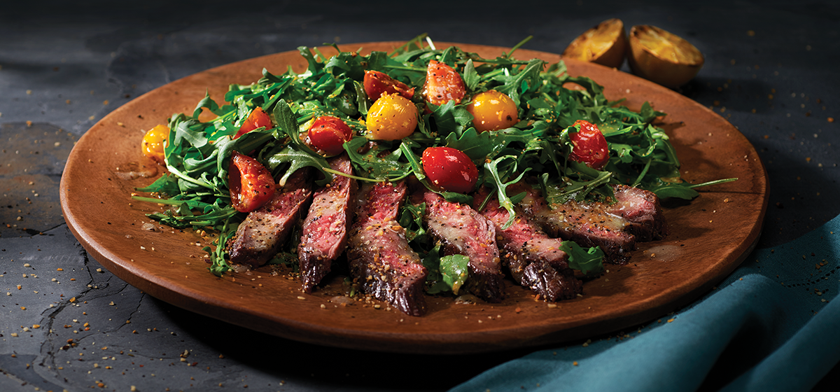 Feature - Steak Salad With Lime Wasabi Dressing