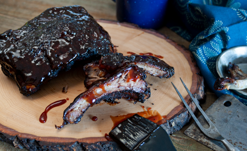 Feature - Coffee Brined Smoked Ribs with Coffee BBQ Sauce