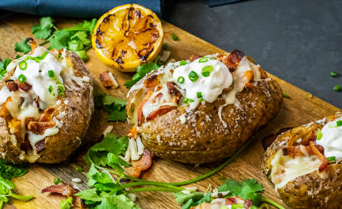Recipe Blog - Feature - Fully Loaded BBQ Chicken Baked Potatoes