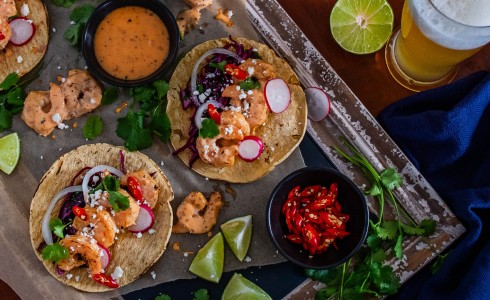 Recipe Blog - Bang Bang Shrimp Tacos - Feature